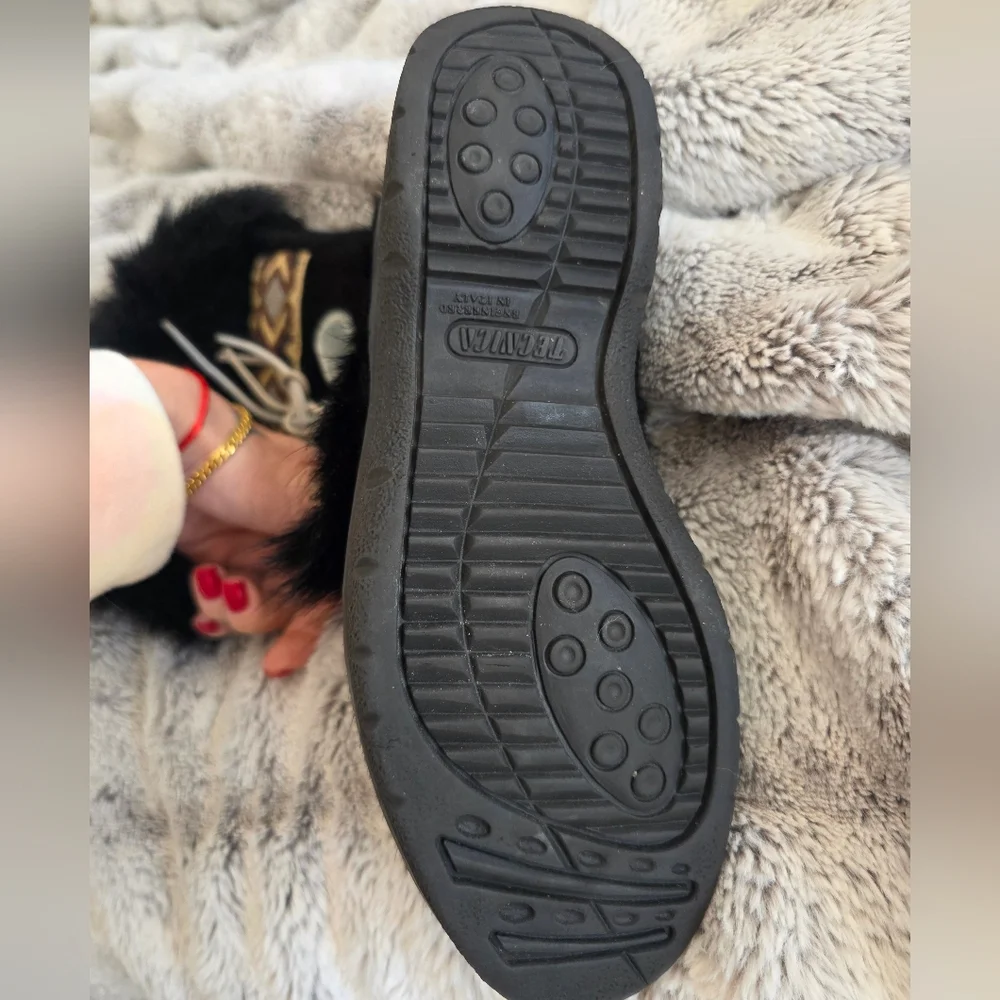 Vintage Tecnica Black Fur Après Ski Boots | Size 6.5- 7 | Made in Italy